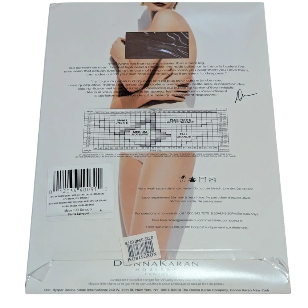 DONNA KARAN Pantyhose Hosiery The Nudes Control Top A19 B04 S NWT Medium